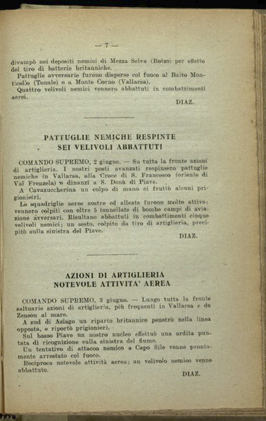 Il diario della nostra guerra : bollettini ufficiali dell'esercito e della marina